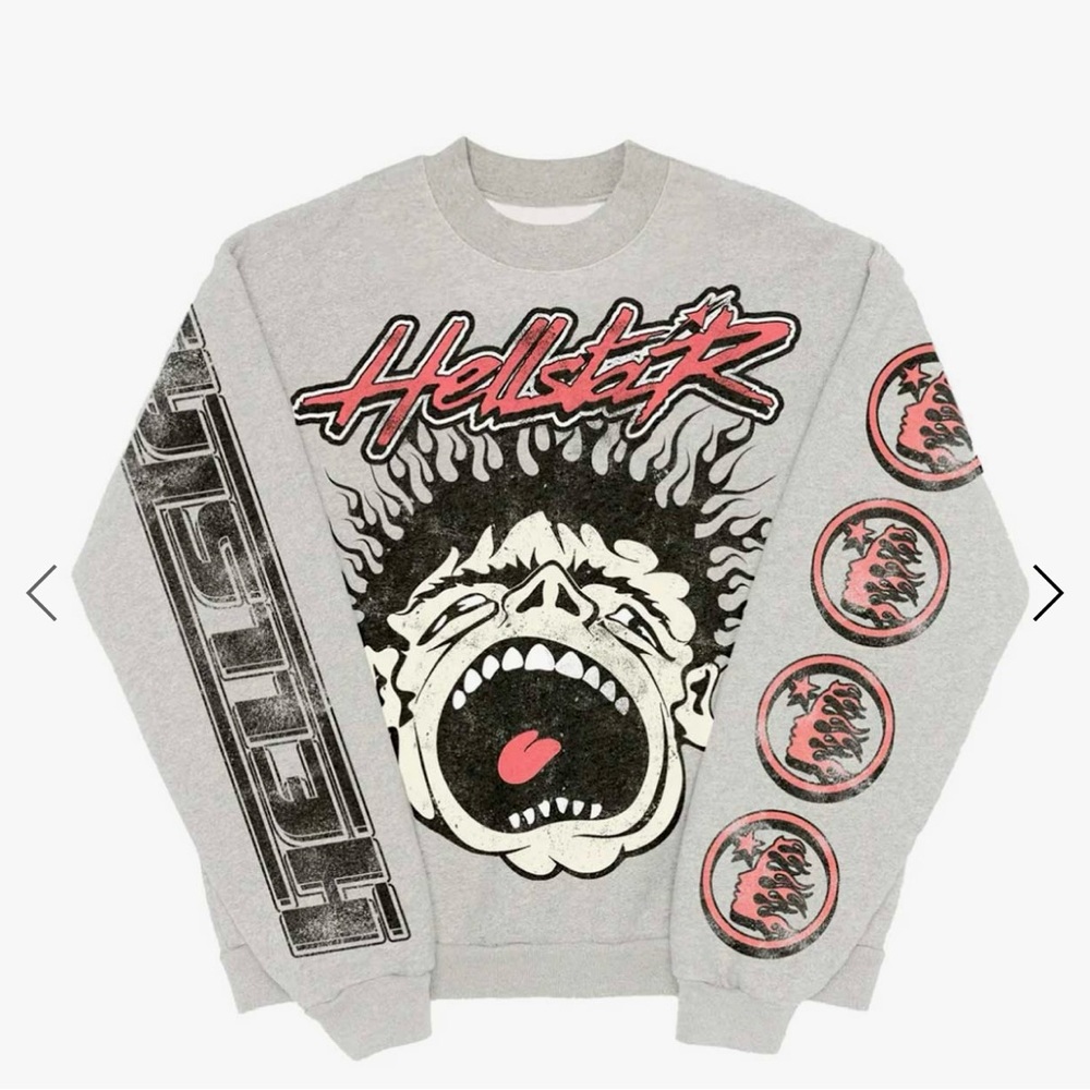 Hellstar | Gray Graphic Men's Sweater